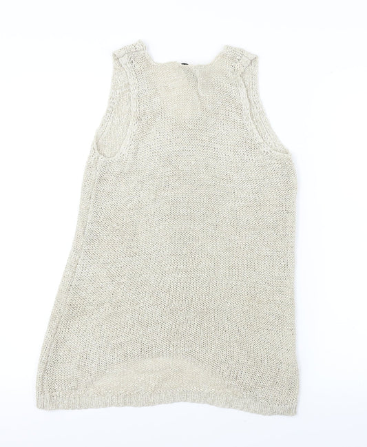 papaya  Womens Beige   Basic Blouse Size 8