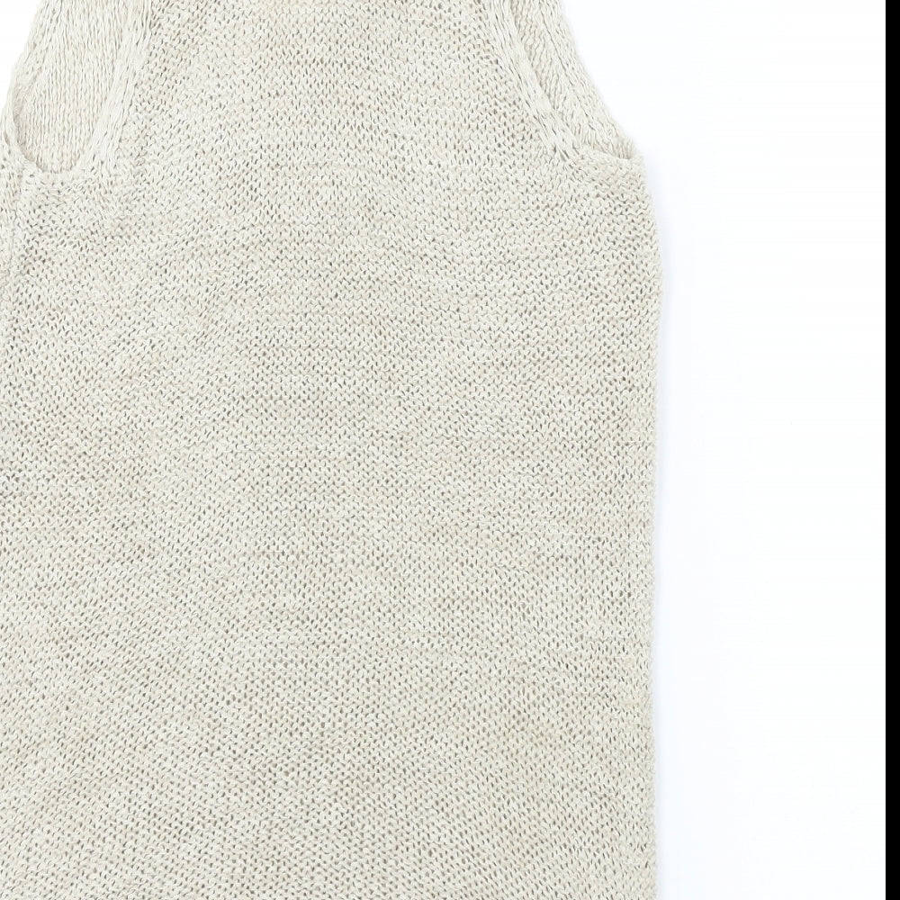 papaya  Womens Beige   Basic Blouse Size 8