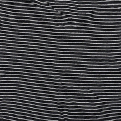 Urban spirits Womens Black Striped  Basic T-Shirt Size L