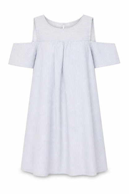 Bravesoul Womens Blue Striped  A-Line  Size S