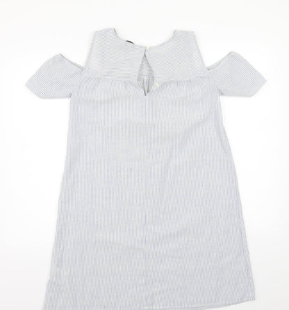 Bravesoul Womens Blue Striped  A-Line  Size S