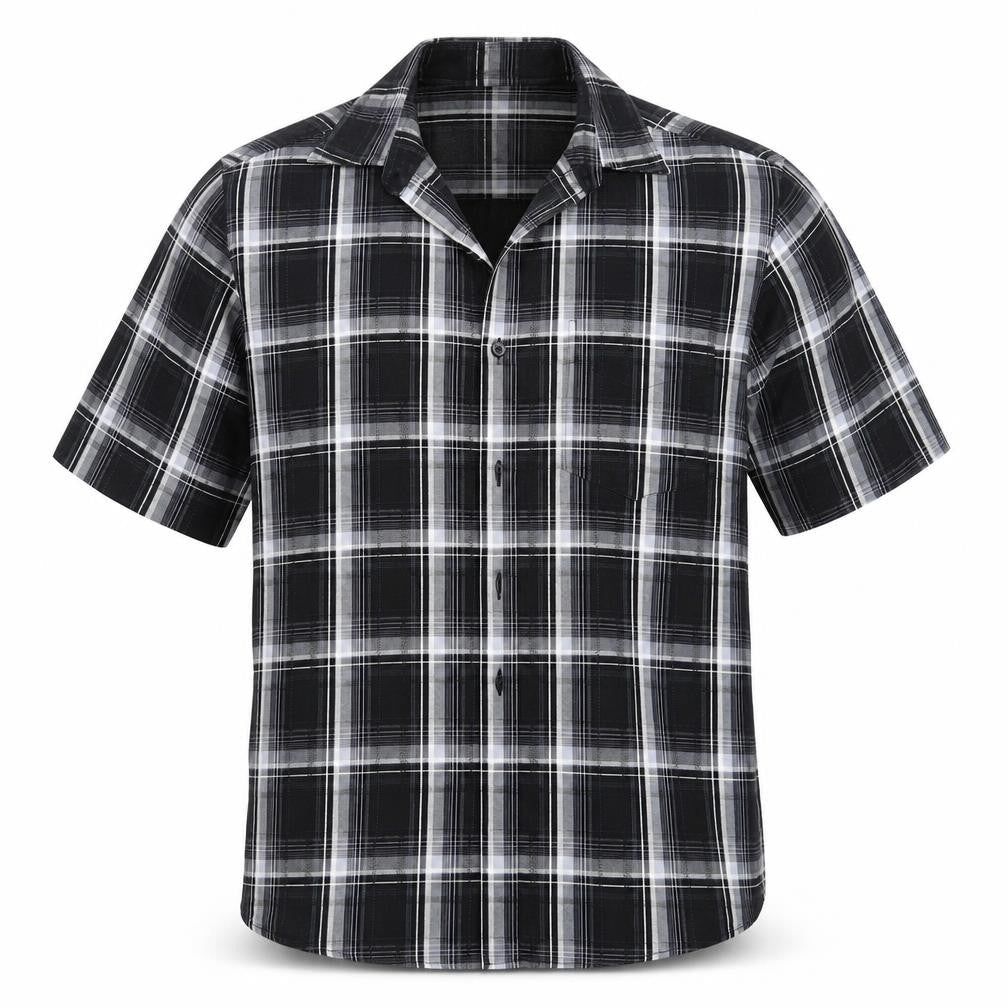 Mens UK Size S F&RF Blue  Button-Up Short Sleeve Casual Shirt