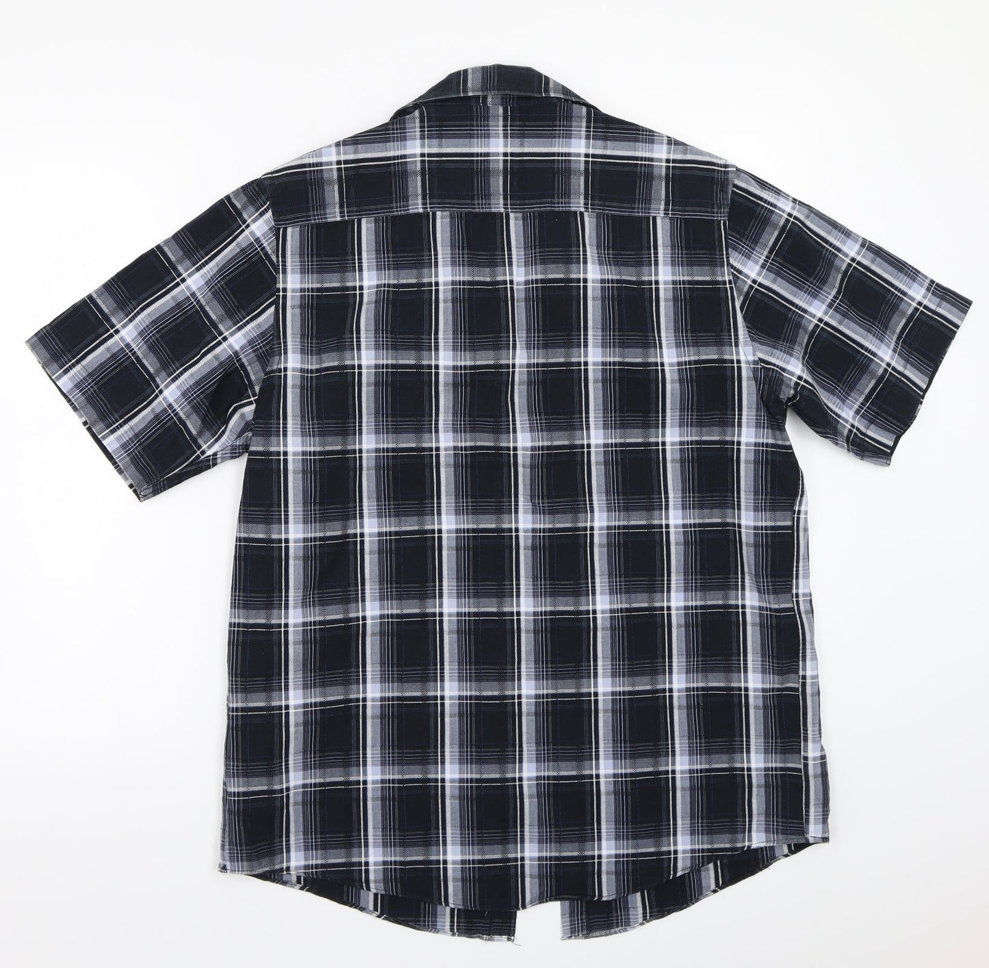 Mens UK Size S F&RF Blue  Button-Up Short Sleeve Casual Shirt