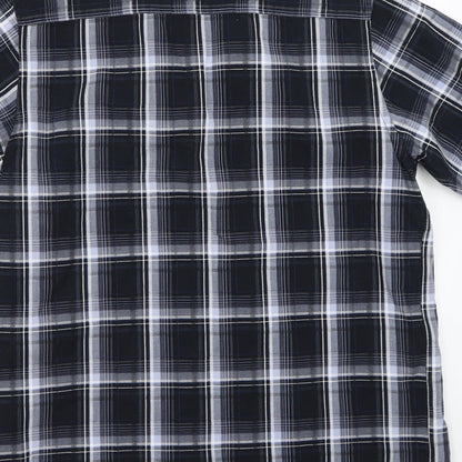 Mens UK Size S F&RF Blue  Button-Up Short Sleeve Casual Shirt