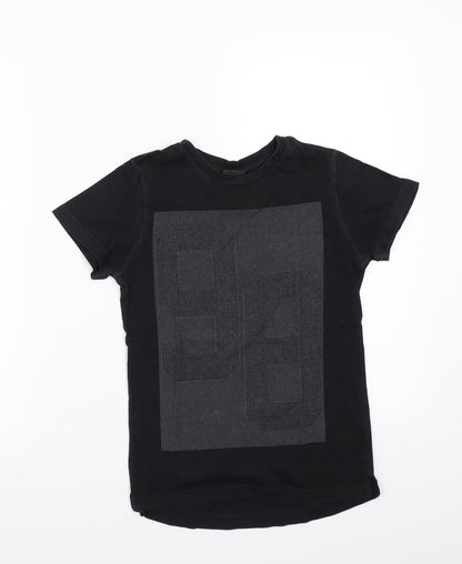 Next Boys Black   Basic T-Shirt Size 7 Years
