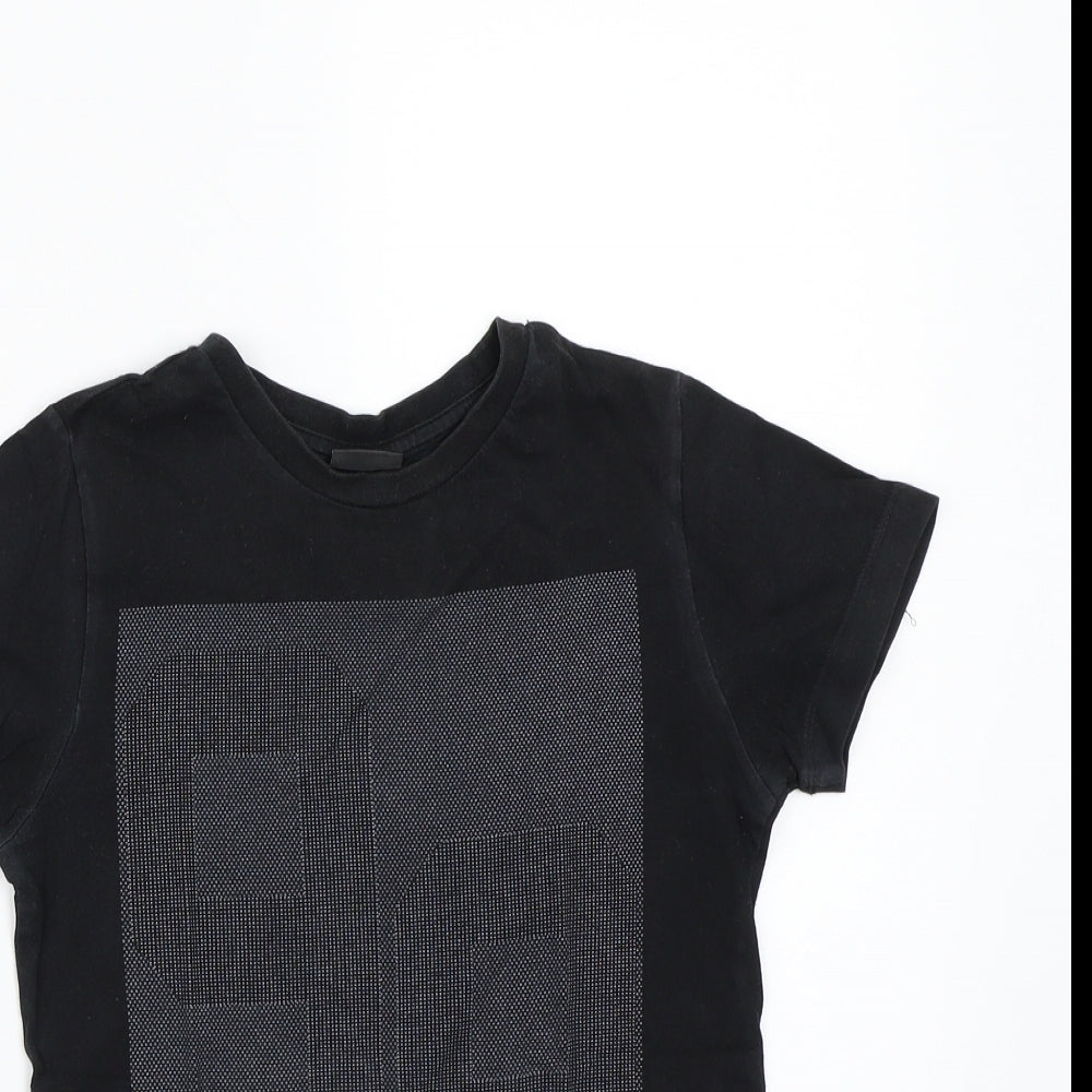 Next Boys Black   Basic T-Shirt Size 7 Years