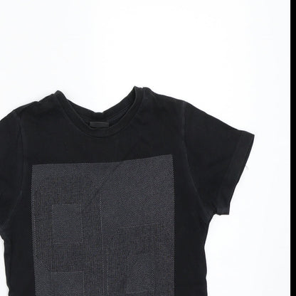 Next Boys Black   Basic T-Shirt Size 7 Years