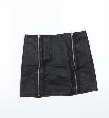 H&M Womens Black   A-Line Skirt Size 12