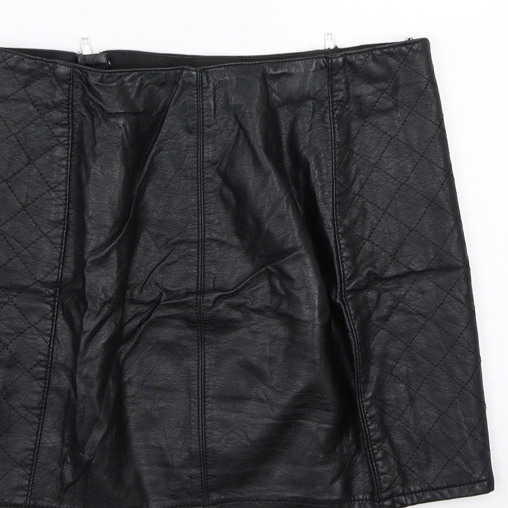 H&M Womens Black   A-Line Skirt Size 12