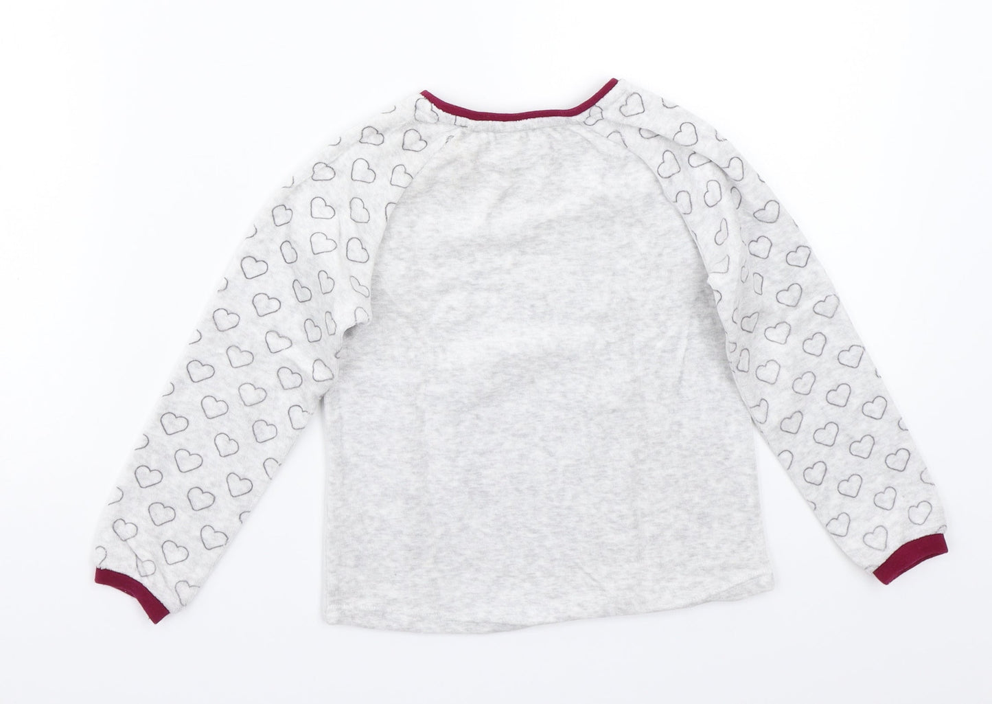 Preworn Girls Grey   Pullover Jumper Size 4 Years