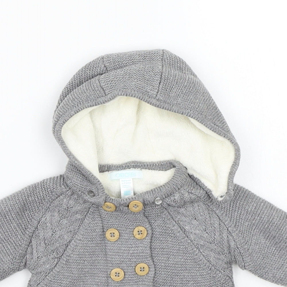 Obaibi Baby Grey   Jacket Coatigan Size 3-6 Months