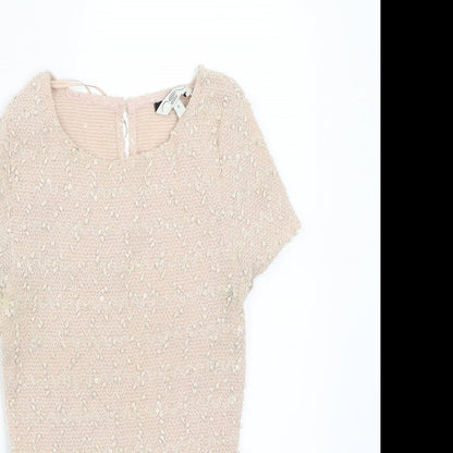 Womens UK Size 8 Newlook Pink Basic T-Shirt
