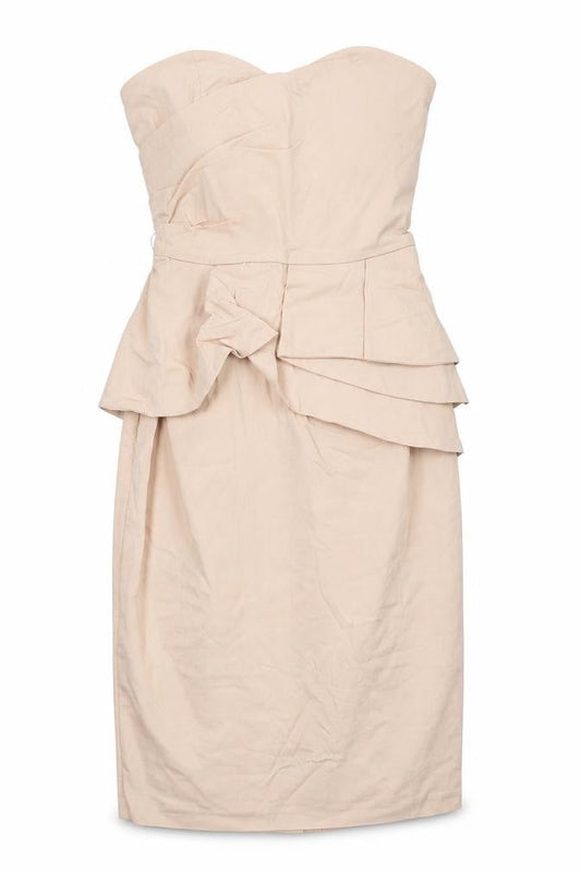 Front view of ASOS women’s pink a-line, size UK 8
