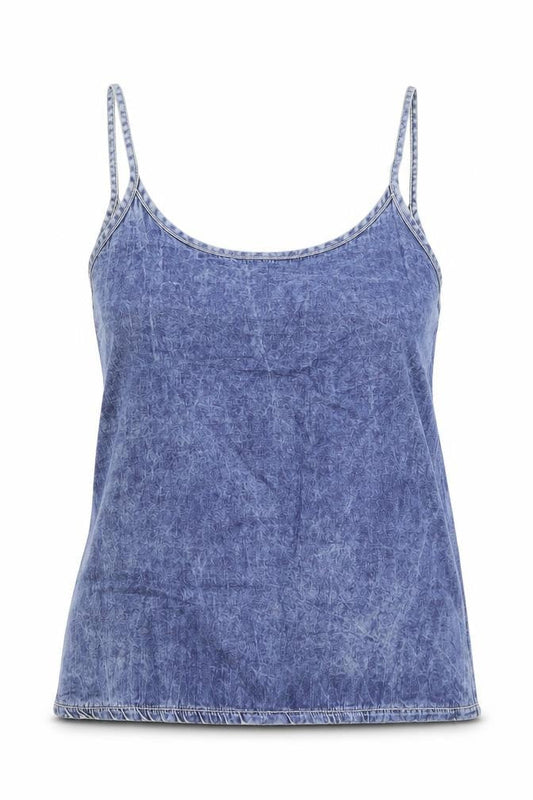 Womens UK Size 8 Denim & Co. Blue Basic Tank