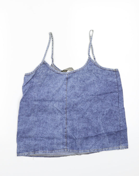 Denim & Co. Womens Blue   Basic Tank Size 8