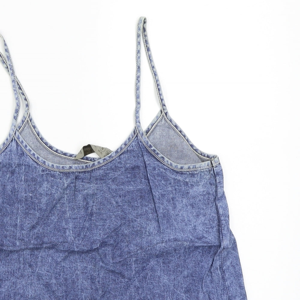 Womens UK Size 8 Denim & Co. Blue Basic Tank