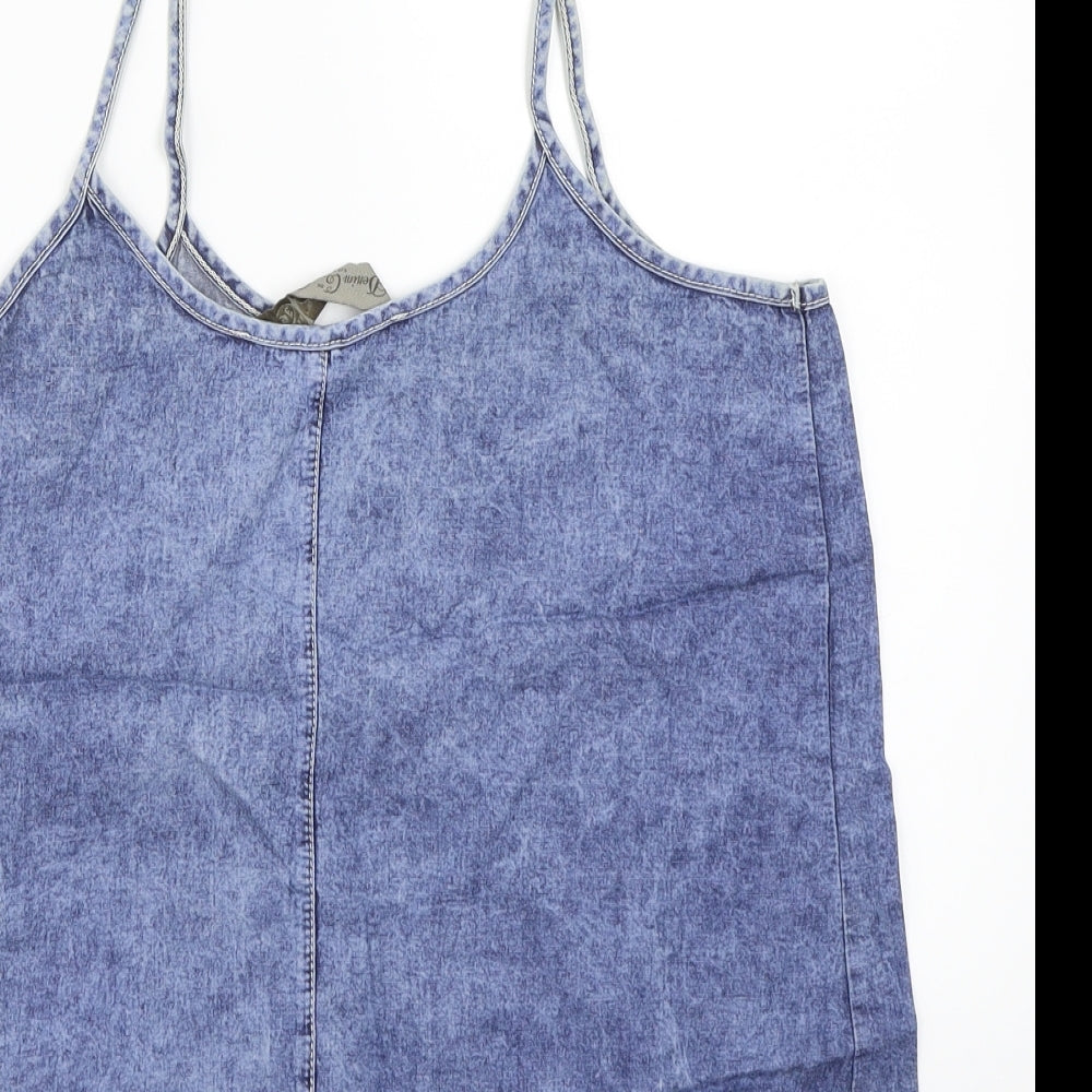 Womens UK Size 8 Denim & Co. Blue Basic Tank