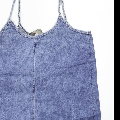 Womens UK Size 8 Denim & Co. Blue Basic Tank