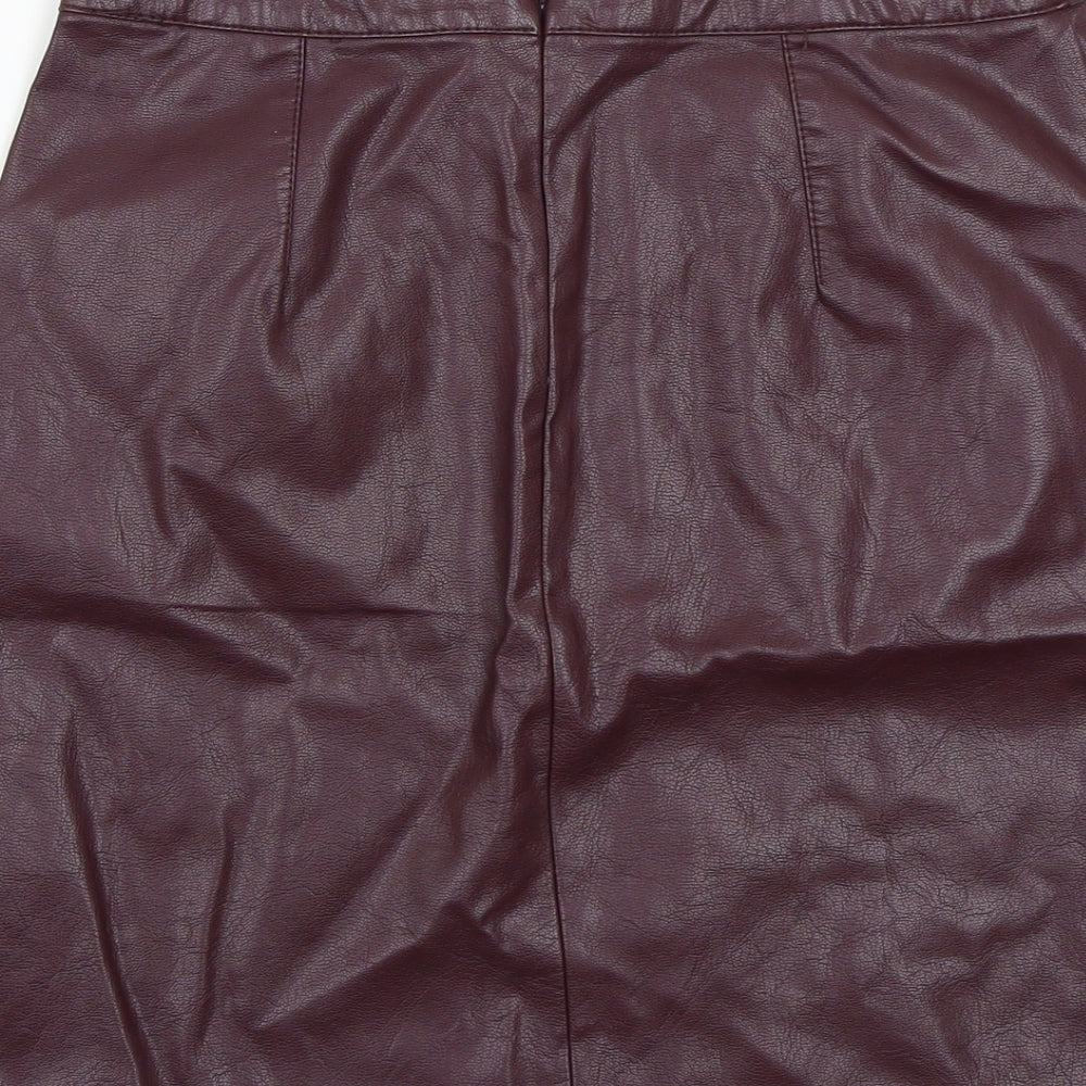 Newlook Womens Purple   A-Line Skirt Size 8
