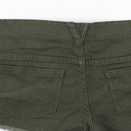 Denim & Co. Womens Green   Cut-Off Shorts Size 8