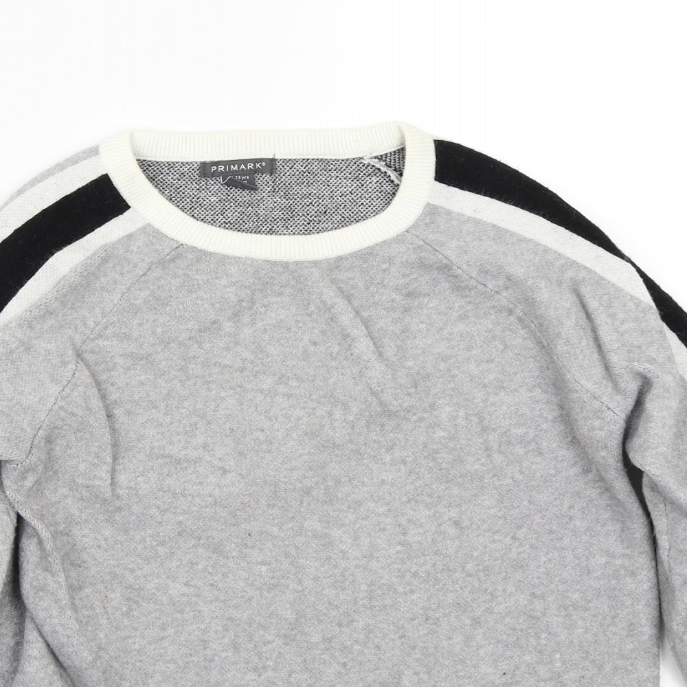 Primark Boys Grey   Pullover Jumper Size 13 Years
