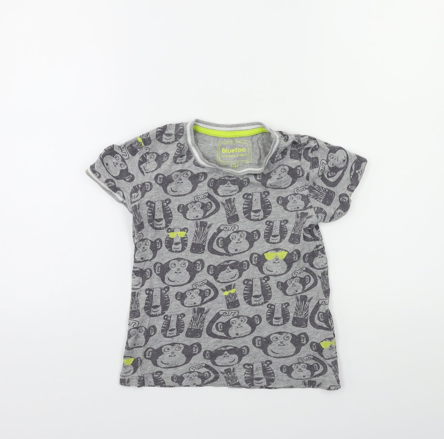 Blue Zoo Boys Grey   Basic T-Shirt Size 4-5 Years