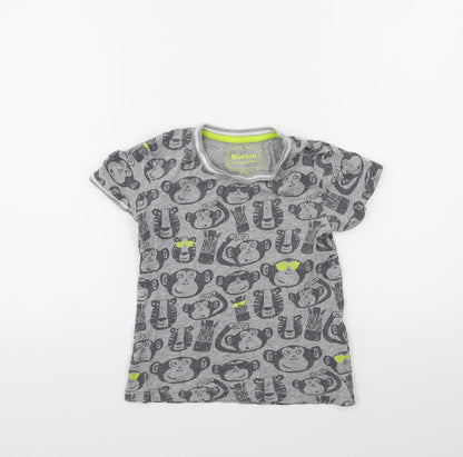 Blue Zoo Boys Grey   Basic T-Shirt Size 4-5 Years