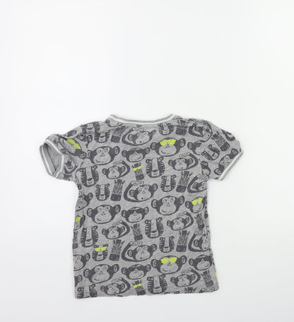 Blue Zoo Boys Grey   Basic T-Shirt Size 4-5 Years