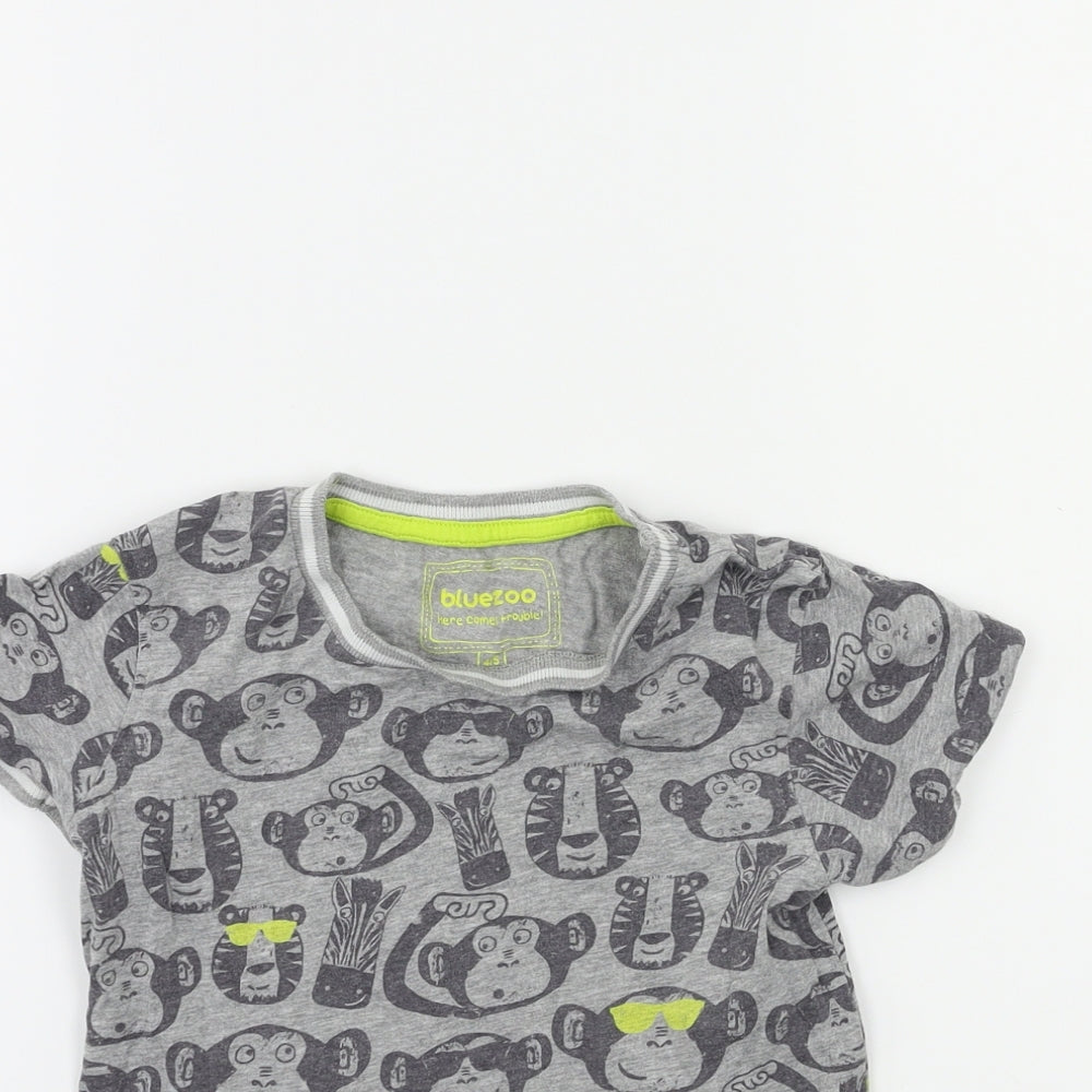 Blue Zoo Boys Grey   Basic T-Shirt Size 4-5 Years