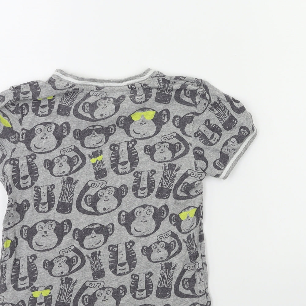 Blue Zoo Boys Grey   Basic T-Shirt Size 4-5 Years