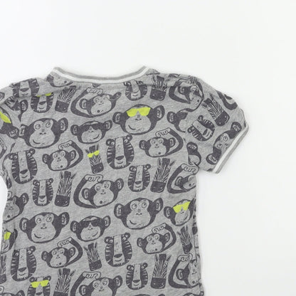 Blue Zoo Boys Grey   Basic T-Shirt Size 4-5 Years