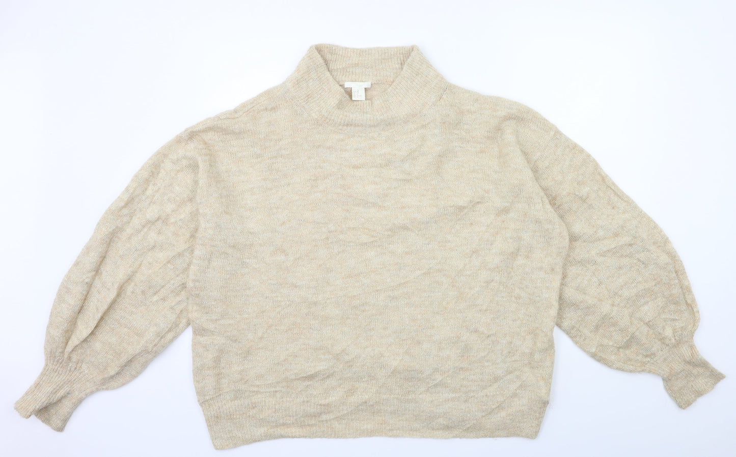 H&M Womens Gold  Knit Pullover Jumper Size M