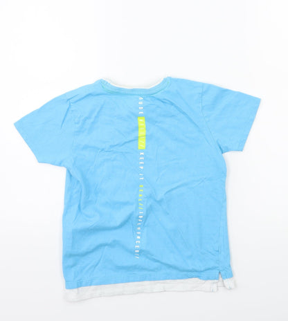 Primark Boys Blue   Basic T-Shirt Size 7 Years