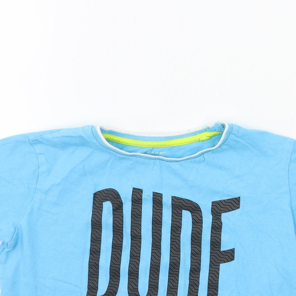 Primark Boys Blue   Basic T-Shirt Size 7 Years