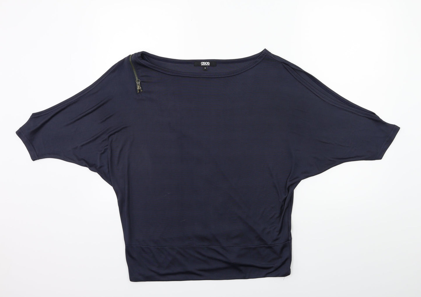 Womens UK Size 12 ASOS Grey Basic Blouse