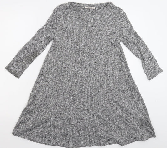 Pull&Bear Womens Grey  Knit Pullover Jumper Size S