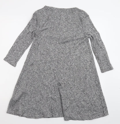 Pull&Bear Womens Grey  Knit Pullover Jumper Size S