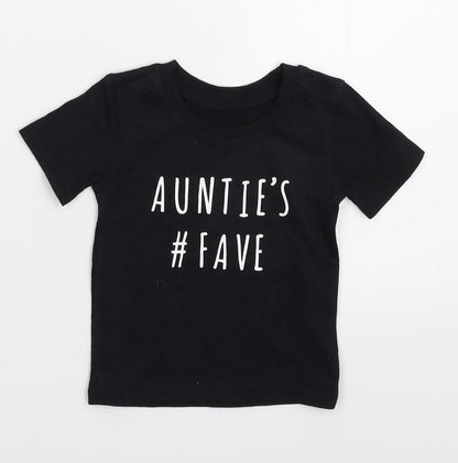 George Baby Black   Basic T-Shirt Size 3-6 Months