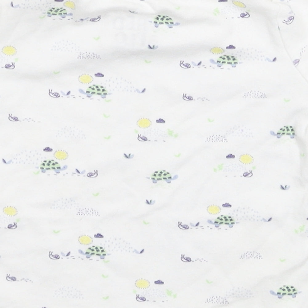 Fred & Flo Baby White Floral  Basic T-Shirt Size 3-6 Months