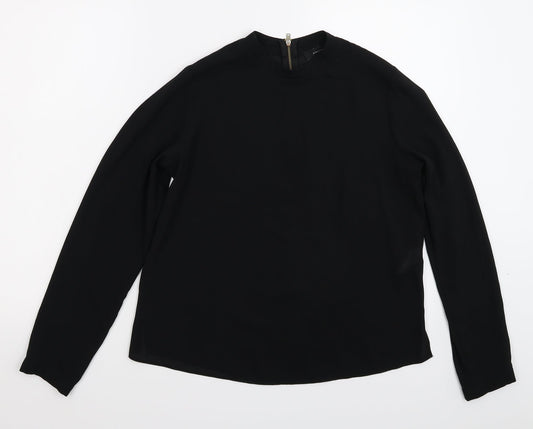 Womens UK Size 10 Atmosphere Black Basic Blouse