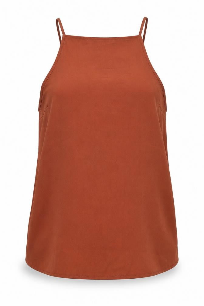 Womens UK Size 8 New Look Beige Basic Tank