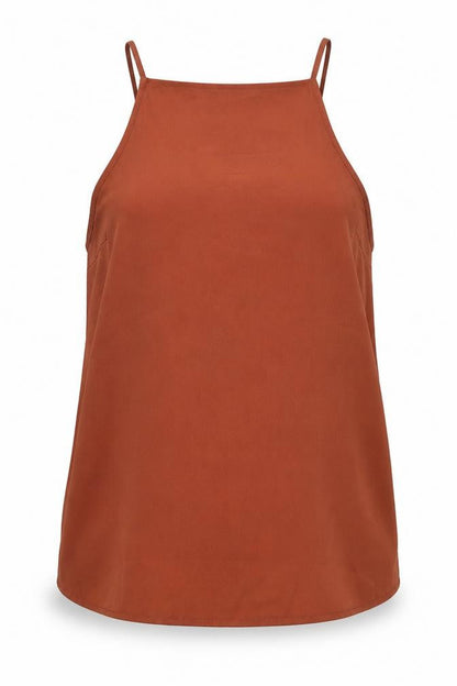 Womens UK Size 8 New Look Beige Basic Tank