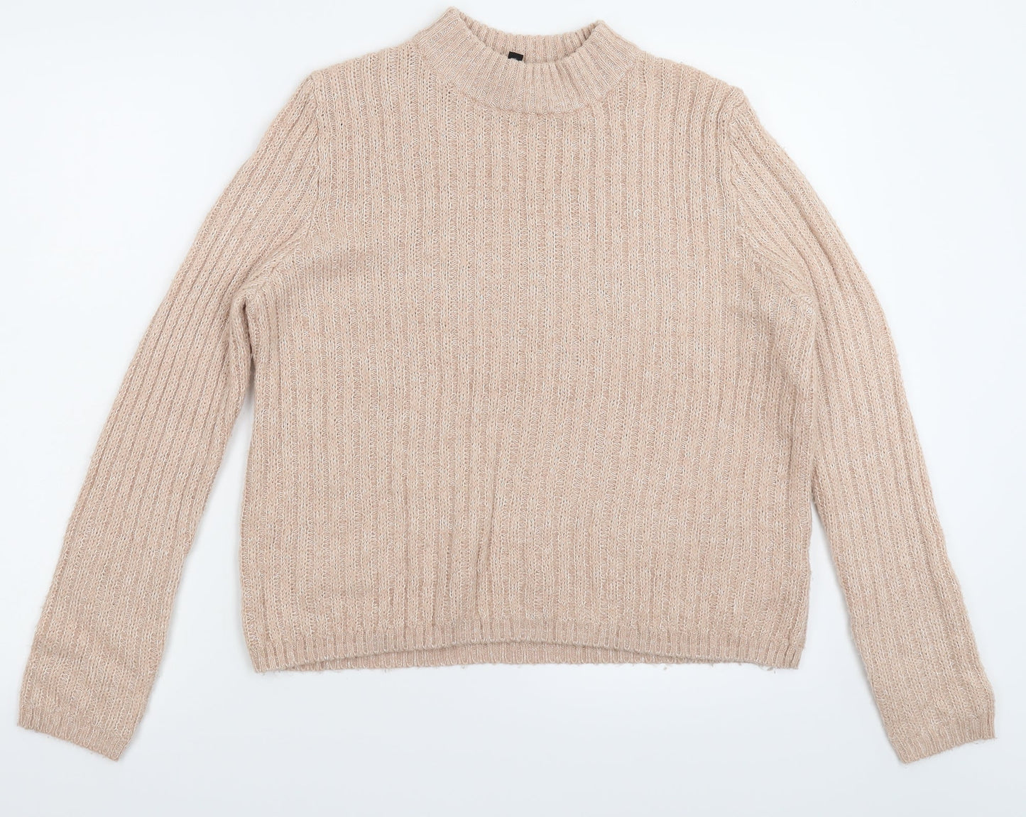 Divided Womens Beige  Knit Pullover Jumper Size M