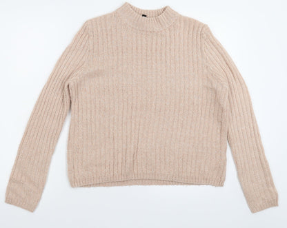 Divided Womens Beige  Knit Pullover Jumper Size M