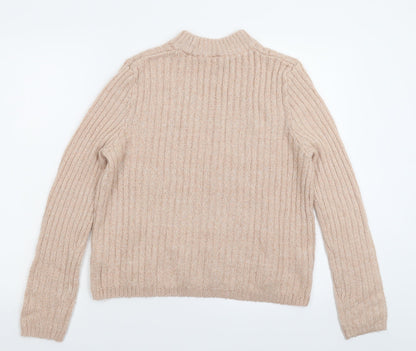Divided Womens Beige  Knit Pullover Jumper Size M