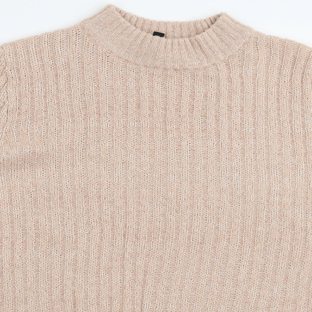 Divided Womens Beige  Knit Pullover Jumper Size M