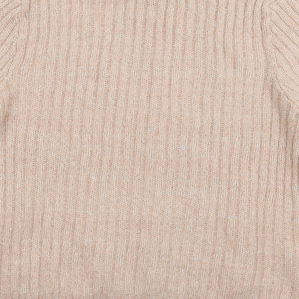 Divided Womens Beige  Knit Pullover Jumper Size M