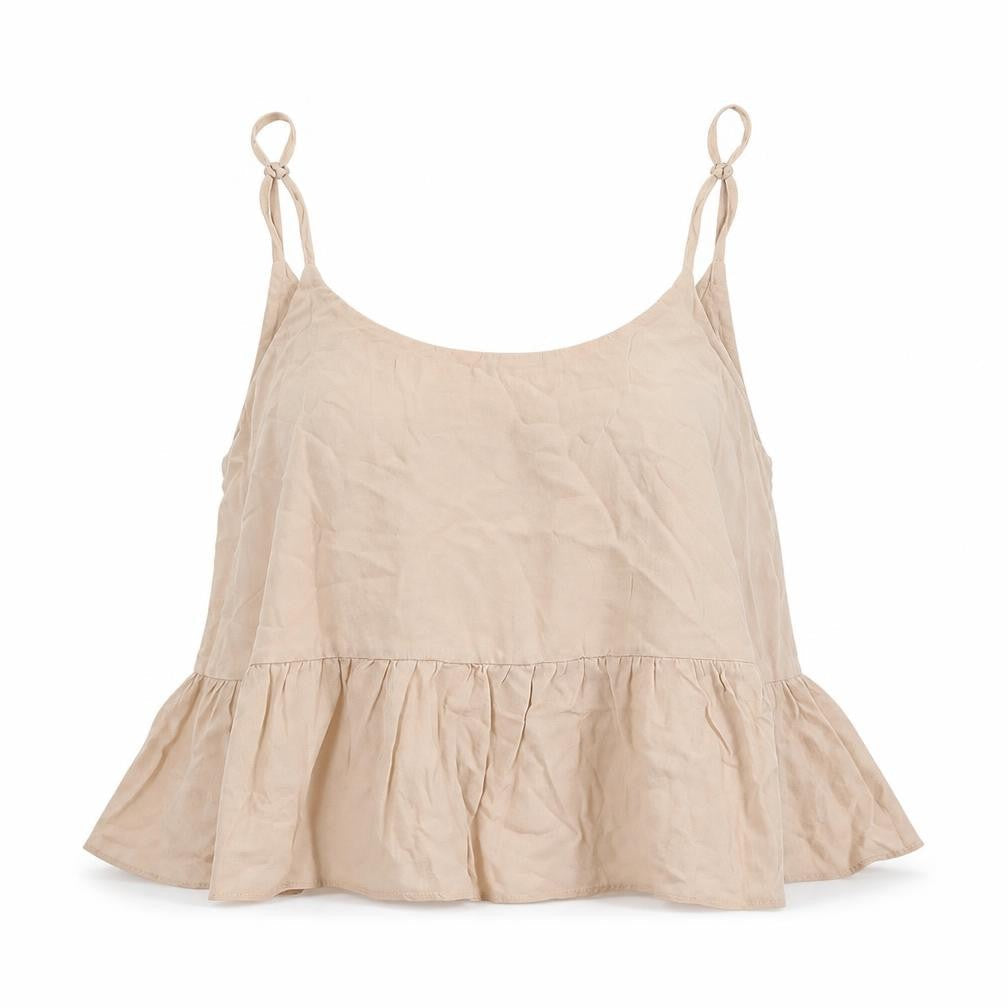 Womens UK Size 6 Topshop Beige Basic Tank