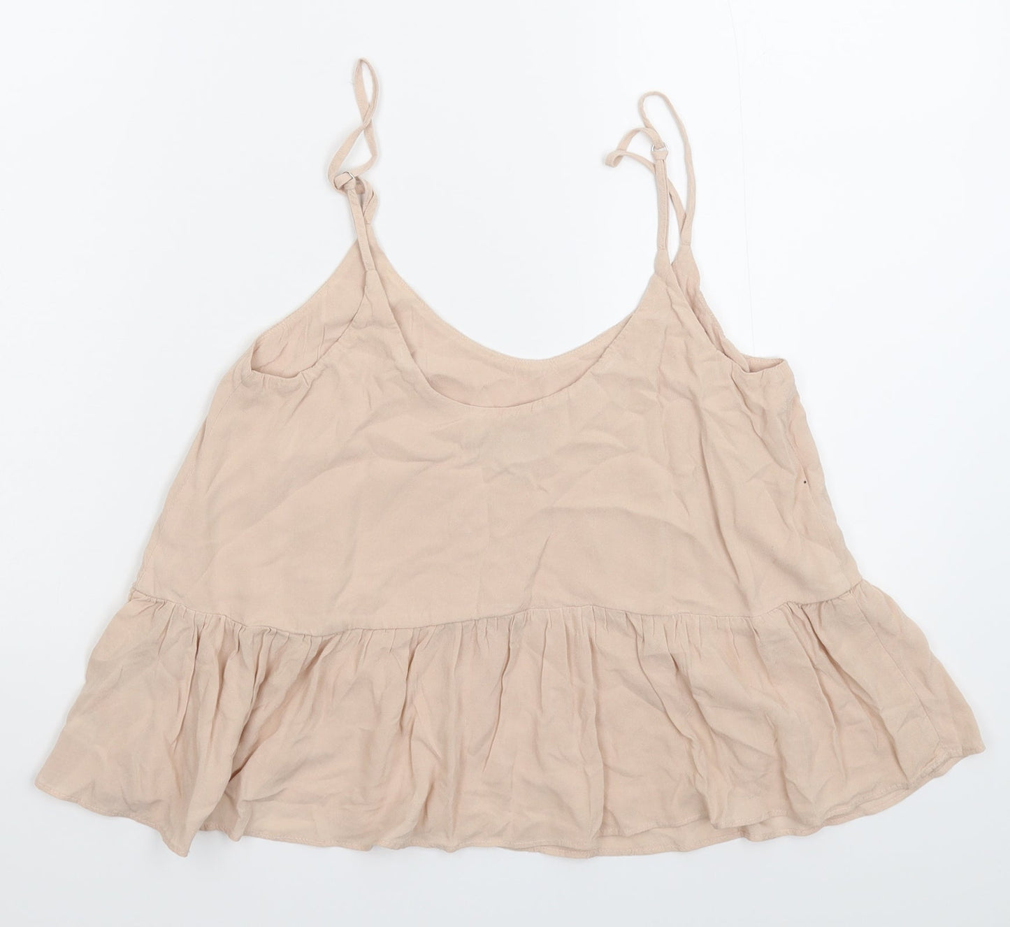 Womens UK Size 6 Topshop Beige Basic Tank