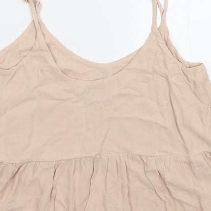 Womens UK Size 6 Topshop Beige Basic Tank